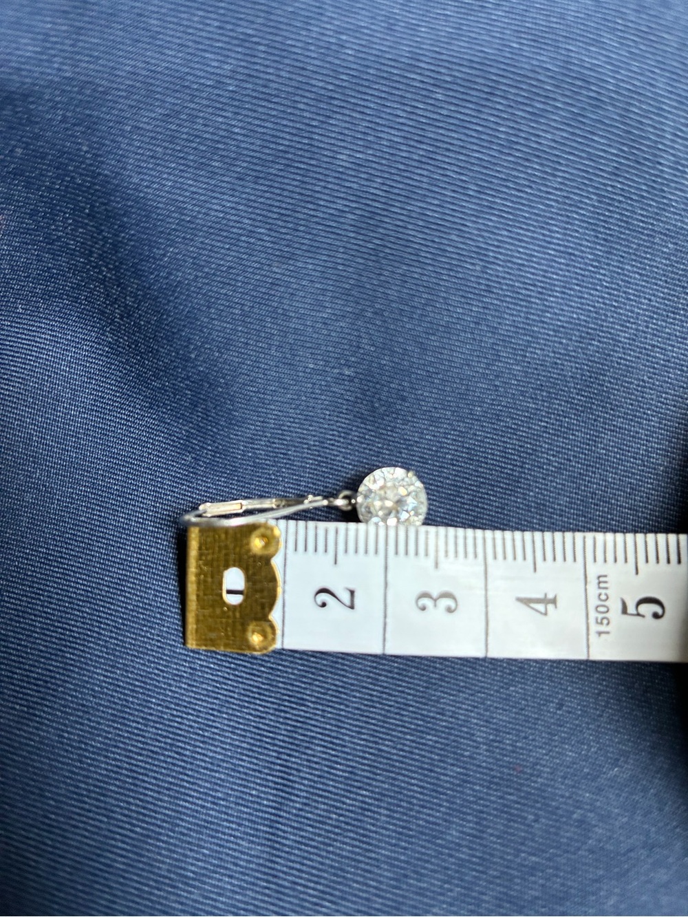 QVC 14K Gold CZ Leverback Dangle Earrings Clear Round Cubic Zirconia 2g - Picture 16 of 16